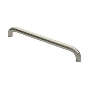 Round D Bar Pull Handle 480 x 30mm 450mm Fixing Centres Satin Steel