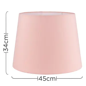 ValueLights Aspen Modern Tapered Table Floor Lamp Light Shade with Pink Fabric Finish