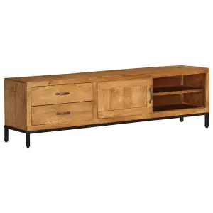 Berkfield TV Cabinet Solid Mango Wood 140x30x40 cm