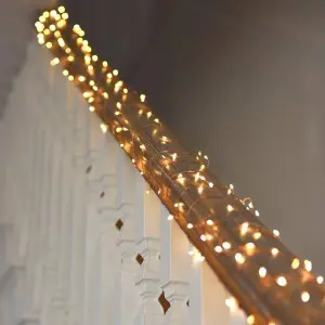 Garden Trading Outdoor Indoor 25m Cluster Wire Lights IP44 Micro LED Fairy Light