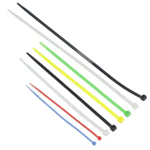 500pc Zip Cable Tie set of Various Sizes / Plastic Nylon Colours