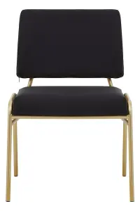 Interiors By Premier Comfortable Black Linen Chair, Elegant Design Comfortable Chair For Bedroom, Gold Finish Accent Chair