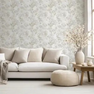 Muriva Apple Blossom Natural Wallpaper Floral Flowers Stylish Feature Wall