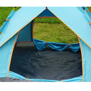 Outdoor Automatic Pop Up Camping Tent 3-4 Person Family Sun Shade Hiking Shelter