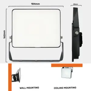 LED Floodlight, Frameless, with faster connector 30W, 3600 Lumens, IP65, Day Light 6500K