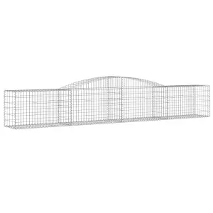 Berkfield Arched Gabion Baskets 4 pcs 400x50x60/80 cm Galvanised Iron