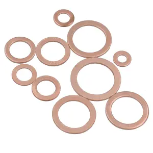 Solid Copper Washers Sump Plug Engine Washer Set 6mm - 24mm 140pc AST08