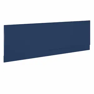 Rinse Bathrooms 1700mm Front Straight Wood Bath Panel 18mm MDF Painting Matte Blue Adjustable Height for Bathroom Soaking Tub