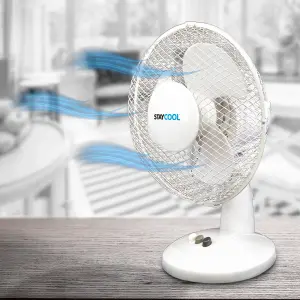 StayCool 9" (23cm) Desk Fan - White