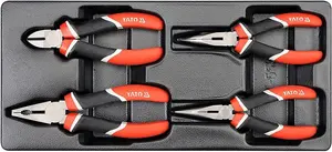 Yato pliers set 4 pcs 160 mm cable cutter, combi, long nose & bent (YT-5534)