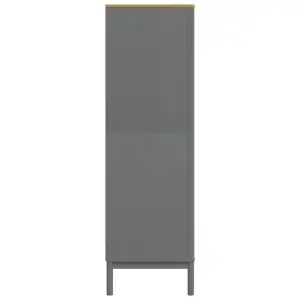 Wardrobe FLORO Grey 77x53x171 cm Solid Wood Pine