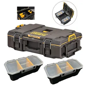 Dewalt Toughsystem 2.0 DS280 Tote Tool Box + Stackable Toolbox Organisers Case