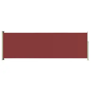 Berkfield Patio Retractable Side Awning 200x600 cm Red