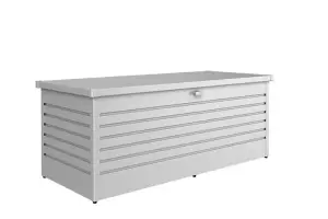 Biohort High Quality 6ft x 2.5ft LeisureTime Box 180 Garden Metal Storage - Metallic Silver