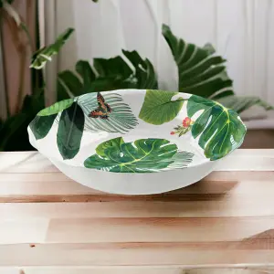 Purely Home Tropical Floral Melamine Salad Serving Set