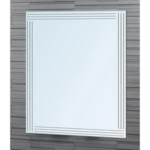 Showerdrape Kensington Rectangular Wall Mounted Frameless Diamond Cut Bathroom Mirror 60 x 45cm