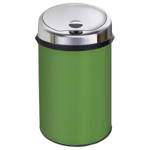 Inmotion 30L Fern Green Stainless Steel Auto Sensor Kitchen Waste Dust Bin