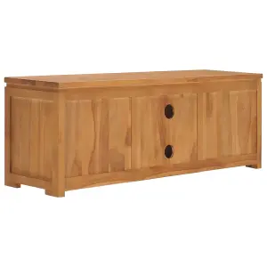 Berkfield TV Cabinet 110x30x40 cm Solid Teak Wood