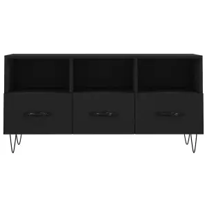 Berkfield TV Cabinet Black 102x36x50 cm Engineered Wood