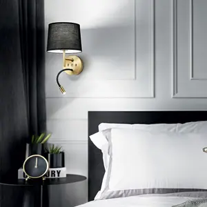 Luminosa Set Up Wall Light + Reading Light Brass Without Shade 3000K