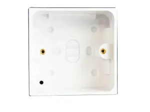 Premium 1-Gang Pattress Box with Earth - 45mm for Reliable Electrical Installations