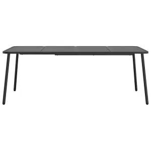 Berkfield Garden Table Anthracite 200x100x71 cm Steel