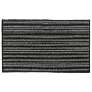  Non-Slip Indoor Door Mat Black / Rectangle W50 x L80 cm