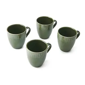 Mikasa Jardin Green Set of 4 420ml Mugs