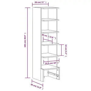 Berkfield Shoe Cabinet Wax Brown 28x30x104 cm Solid Wood Pine