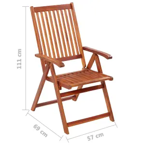 Berkfield Folding Garden Chairs 4 pcs Solid Acacia Wood