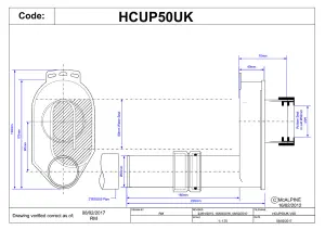 McAlpine HCUP50UK Urinal Bowl Syphonic 'P' Trap