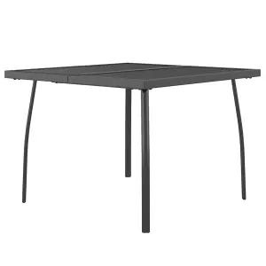 Berkfield Garden Table Anthracite 100x100x72 cm Steel Mesh