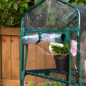 1.30m Outdoor Garden Patio Mini Greenhouse with 4 shelves