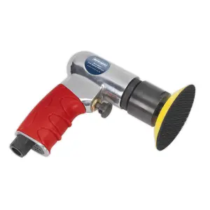 Sealey 75mm Mini Air Polisher With Lightweight Aluminium Alloy Housing GSA722