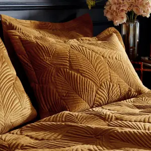 Paoletti Palmeria Quilted Embroidered Velvet Duvet Cover Set