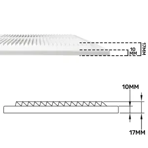 SQUARE air vent with no screws visible cover plate and fly screen,flat back (250mm high x 250mm wide)