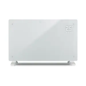 WiFi Smart Electric Glass Panel Heater 2000W Wall Mounted Or Free Standing White