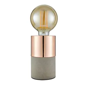 Inlight Capri Cylinder Matt copper effect Table lamp