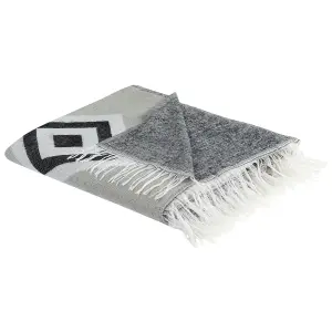 Blanket KATTIKE Fabric 130 x 170 cm Grey