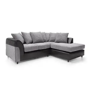 Harvey Right Facing Corner Sofa in Grey