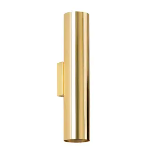 Lagos Steel Golden Gloss 2 Lights Modern Wall Light