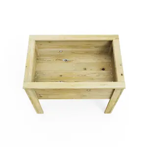 OutdoorGardens 1m Wooden Raised Deep Planter