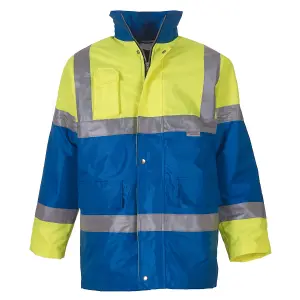 Yoko Mens Hi Vis Contrast Safety Jacket