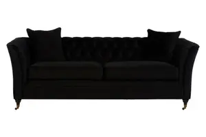 Interiors by Premier Sabrina 3 Seat Onyx Sofa