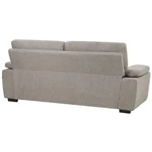 3 Seater Fabric Sofa Light Brown VOGAR