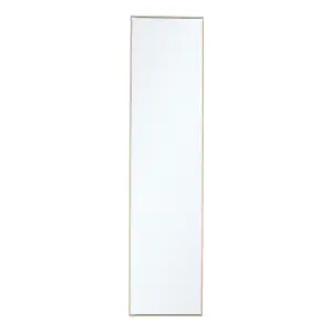 Rose Gold Rectangular Wall Mounted Framed Mirror Full Length Mirror Dressing Mirror H 120 cm x W 30 cm