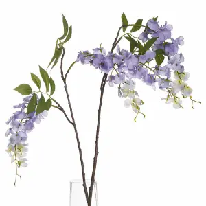 Wisteria Artificial Flower - Fabric/Plastic - L42 x W42 x H82 cm - Lilac