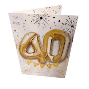 Sensations 40 Today Foil Balloon Gold (One Size)