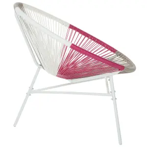 Garden Chair ACAPULCO PE Rattan Fuchsia Pink