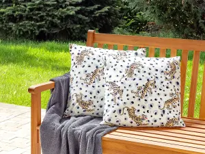 Set of 2 Outdoor Cushions ARENZANO Beige